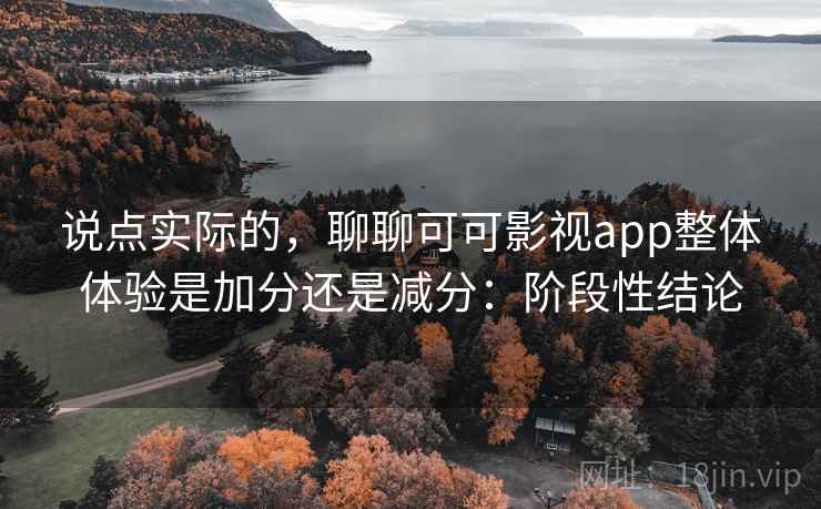 说点实际的，聊聊可可影视app整体体验是加分还是减分：阶段性结论